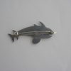 Arno Malinowski, for Georg Jensen, silver leaping dolphins brooch, #317, Denmark, 1992 London import mark SOLD - Image 2
