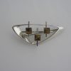 Kordes & Lichtenfels, tiger eye set silver brooch, Germany, circa 1965 SOLD