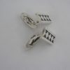 Bent Holse Petersen, for Georg Jensen, pair of silver and oxidized silver cufflinks, #115, Denmark, circa 1964 SOLD - Image 2
