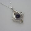 Teka, Theodor Klotz, silver amethyst pendant on a chain, German, circa 1970 SOLD