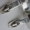 Hans Hansen, possibly designed by Gustav Hans Hansen, good bold pair of modernist silver cufflinks, Denmark, circa 1965 SOLD - Image 3