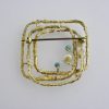Anonymous, 9 carat gold cultured pearl and turquoise bead set brooch, 1967 London import mark SOLD - Image 2