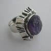 Pentti Sarpaneva, for Turun Hopea, amethyst crystal set silver ring, Finland, 1976 (Ref HH) - Image 3