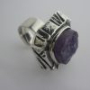 Pentti Sarpaneva, for Turun Hopea, amethyst crystal set silver ring, Finland, 1976 (Ref HH) - Image 2