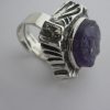 Pentti Sarpaneva, for Turun Hopea, amethyst crystal set silver ring, Finland, 1976 (Ref HH) - Image 4