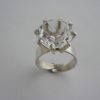Erik Granit, a rock crystal set silver ring, Finland 1973 SOLD