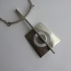 Victor Jansson, blue grey agate set silver pendant, Sweden, 1969 SOLD - Image 3