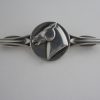 Georg Jensen, silver horse head bar brooch, #247, Denmark, post 1945