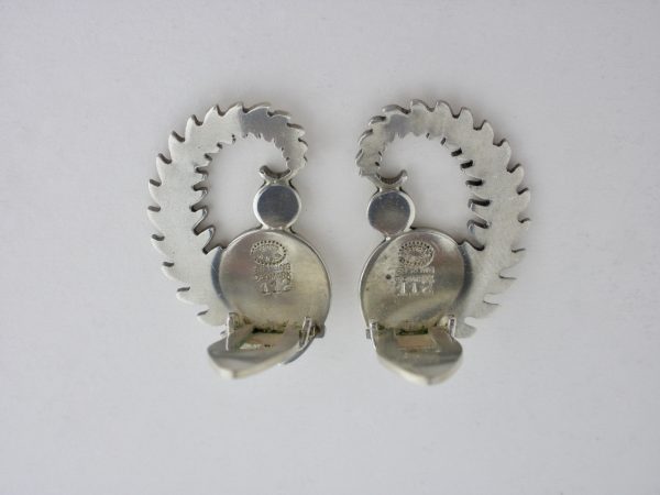 Arno Malinowski for Georg Jensen, pair of silver ear clips, #112, post 1945 SOLD - Image 3