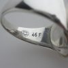 Harald Nielsen for Georg Jensen, haematite set silver ring, #46F, Denmark, London import mark for 1977 SOLD - Image 6