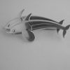Arno Malinowski, for Georg Jensen, silver leaping dolphins brooch, #317, Denmark SOLD