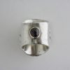 Michael Allen Bolton, black onyx and garnet silver ring, London 1976 SOLD - Image 5