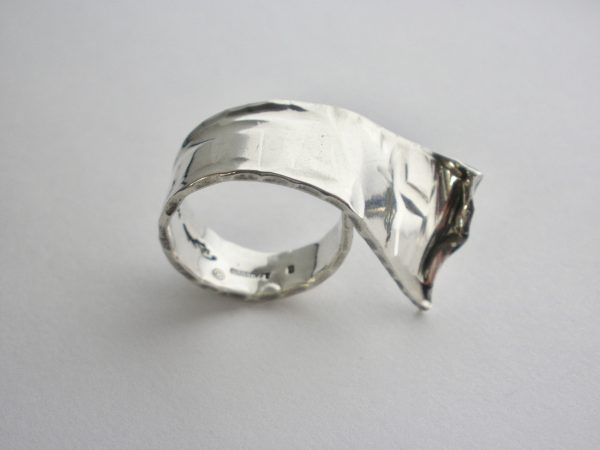 Rey Urban, for Age Fausing, silver ring, Denmark, 1972 London import mark