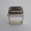 M.N. (maker not known), scenic agate set silver ring, Birmingham 1975 SOLD - Image 2