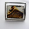 M.N. (maker not known), scenic agate set silver ring, Birmingham 1975 SOLD - Image 4