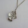 Norman Grant, silver and enamel flower pendant on chain, Edinburgh 1982 SOLD - Image 2