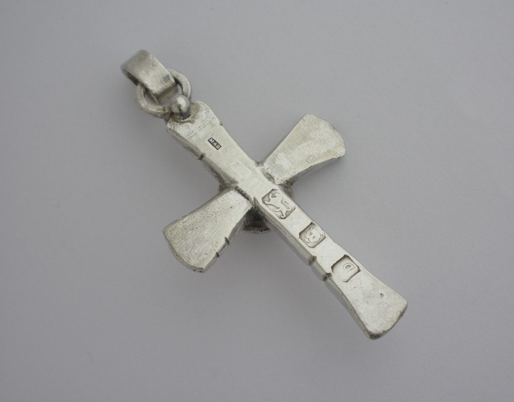 Michael Allen Bolton, onyx set silver cross pendant, London 1983 (Ref ...