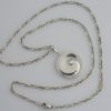 Torun Bülow-Hübe for Georg Jensen, silver swirl pendant on a chain, #207, Denmark, 1999 (Ref S050) SOLD - Image 2