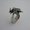 Hans Rudi Hofer, cultured pearl set 800 standard silver brutalist ring, German, circa 1968 (Ref S061) SOLD - Image 5