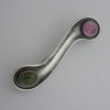 Hans Rudi Hofer, pink and green tourmaline set 800 standard silver brooch, German, circa 1965 (Ref S078) SOLD