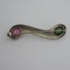 Hans Rudi Hofer, pink and green tourmaline set 800 standard silver brooch, German, circa 1965 (Ref S078) SOLD - Image 4