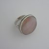 Hans Rudi Hofer, rose quartz set 800 standard silver ring, German, circa 1970 (Ref S056) SOLD