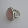 Hans Rudi Hofer, rose quartz set 800 standard silver ring, German, circa 1970 (Ref S056) SOLD - Image 2