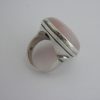 Hans Rudi Hofer, rose quartz set 800 standard silver ring, German, circa 1970 (Ref S056) SOLD - Image 5