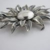 Hans Rudi Hofer (attributed), 800 standard silver large sun flower style handmade brooch, German, circa 1960 (S076) SOLD - Image 2