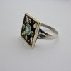 Hans Rudi Hofer, blue tourmaline set 800 standard silver and gold Arts and Crafts ring, German, circa 1930 SOLD (Ref S060) - Image 2