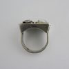 Hans Rudi Hofer, garnet, blue tourmaline and freshwater pearl set 800 standard silver and gold Arts and Crafts ring, German, circa 1930 (Ref S059) SOLD - Image 5