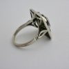 Hans Rudi Hofer, peridot and diamond set 800 standard silver and gold Arts and Crafts ring, German, circa 1930  SOLD (Ref S058) - Image 5