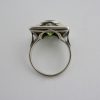 Hans Rudi Hofer, peridot and diamond set 800 standard silver and gold Arts and Crafts ring, German, circa 1930  SOLD (Ref S058) - Image 6