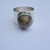 Wally Morgan (Designs) Ltd, jasper agate set silver ring, London 1970 (Ref S084) SOLD - Image 3