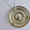 Hans Rudi Hofer, 800 standard silver coral set circular panel pendant brooch, German, circa 1975 (Ref S079) SOLD - Image 5