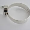 Gert Thysell for Gussi, rock crystal set silver bangle, Sweden, 1966SOLD - Image 4