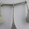 Tri Star, rose quartz set triple silver pendant drop with neck ring, London 1975 (Ref S102) SOLD - Image 7