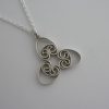 Jack Spencer, silver trefoil pendant on chain, Sheffield 1981 SOLD