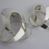 Regitze Overgaard, for Georg Jensen, rare pair of large silver ear clips, Denmark, circa 2005 SOLD - Image 2