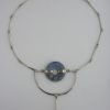Simon Mower, hand made silver lapis lazuli, coral and onyx necklace, London 2007 SOLD - Image 2