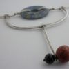 Simon Mower, hand made silver lapis lazuli, coral and onyx necklace, London 2007 SOLD - Image 4