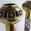 Pentti Sarpaneva, for Turun Hopea, pair of brass 'Pitsi' or 'Lace' candlesticks, Finland, circa 1973 SOLD - Image 2