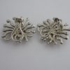 Jane Watling, of Lacock, pair of silver 'Sunray Coral' ear clips, London 1995 (Ref S157) SOLD - Image 2