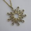 Jack Spencer, 9 carat gold 'Snowflake' pendant on chain, Sheffield 1979 (Ref S160) SOLD