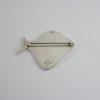 Henning Koppel, for Georg Jensen, silver and pale blue enamel 'Fish' brooch, #343, Denmark, 1963 London import mark (Ref S172) SOLD - Image 2