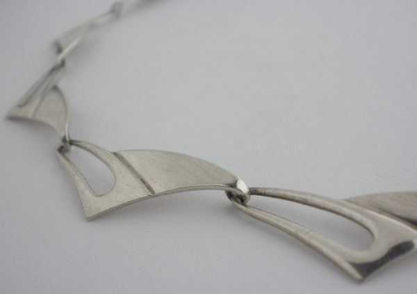 Brodrene Bjerring, silver link choker necklace, Denmark, circa 1978 (Ref S187) SOLD - Image 2