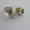 Katzie Hughes, aquamarine set silver and gold ring, Germany, circa 2015 (Ref S223) SOLD