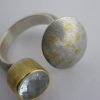 Katzie Hughes, aquamarine set silver and gold ring, Germany, circa 2015 (Ref S223) SOLD - Image 7