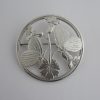 Arno Malinowski, for Georg Jensen, silver brooch, #283, Denmark, 1948 London import mark (Ref S221) SOLD