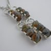 Elis Kauppi for Kupittaan Kulta, silver moss agate double drop pendant on chain, Finland, circa 1975 SOLD - Image 2